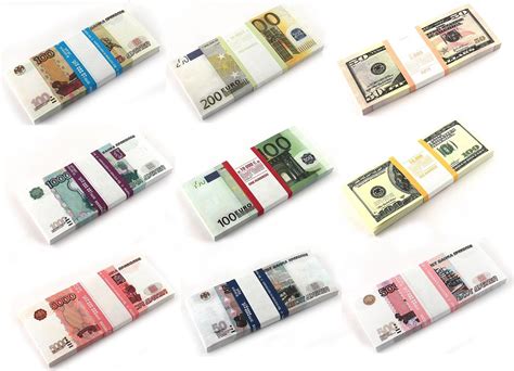 Игрушечные деньги (бумажные купюры для игр): Рубли - Rubles номиналом ...