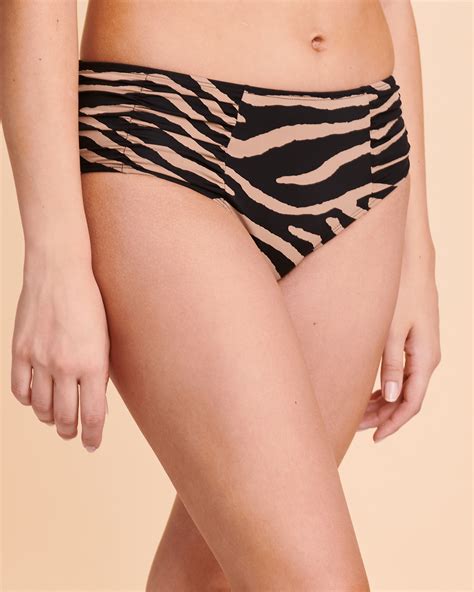 SKYE Foldable Waistband Bikini Bottom Zebra Bikini Village