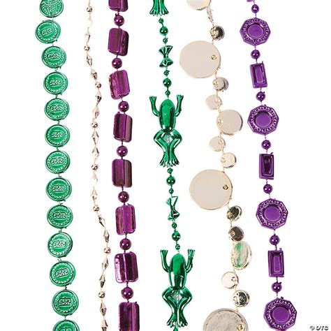 Bulk Mardi Gras Bead Necklace Assortment 144 Pc Oriental Trading