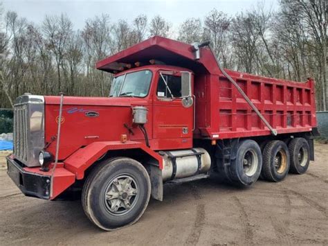 Tri Axle Dump Truck Autocar Dk64 17 Steel Body Very Clean Double