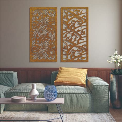 Hiasan Dinding Kayu Set Of Contents Wooden Wall Decoration Living