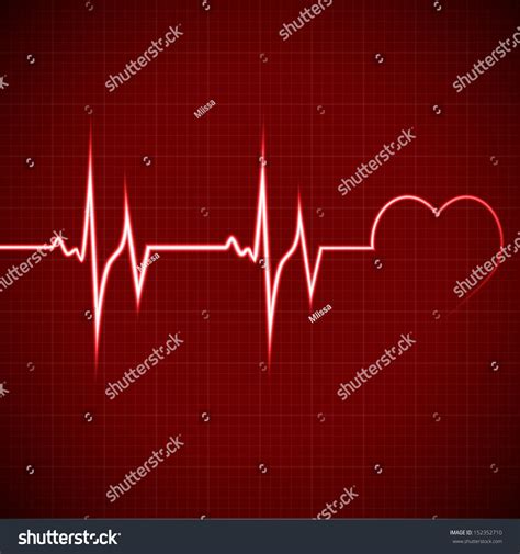 Vector Illustration Heart Rhythm Ekg Stock Vector Royalty Free