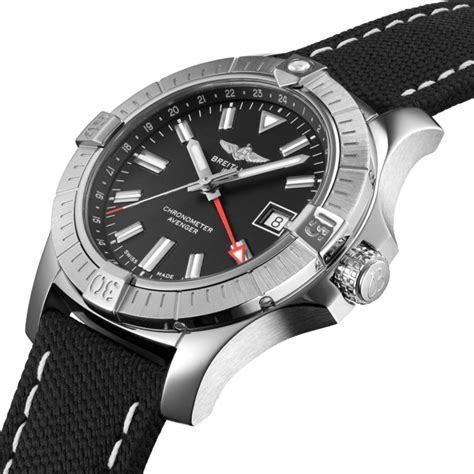 Breitling Avenger Automatique GMT 43 En Acier Inoxydable Noir