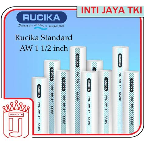 Jual Pipa Pvc Rucika Standard Aw Inch Terlaris Shopee Indonesia