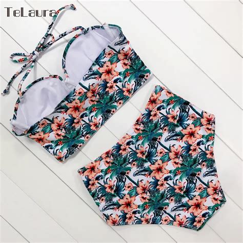 Free Shipping Sexy Floral Print High Waist Push Up Bikini Set Jkp Allkpop Shop