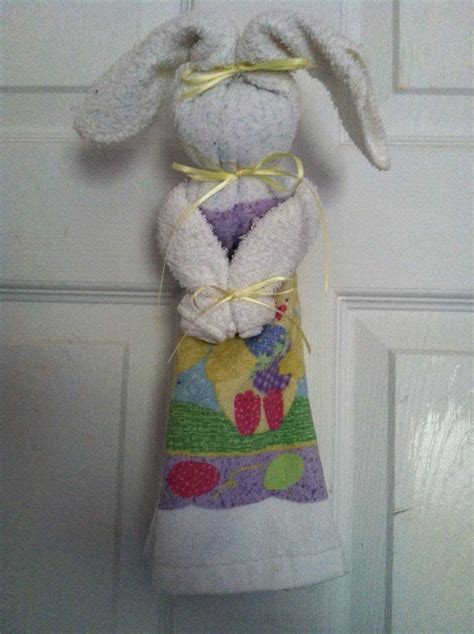 Dish Towel Bunny Towel Bunny Towel Crafts Washcloth Crafts