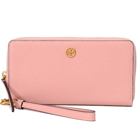 トリーバーチ 長財布 TORY BURCH レザー ロビンソン ジップ コンチネンタル リストレット アラウンド 長財布 ピンクムーン