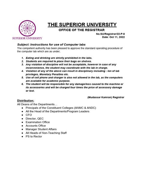 Lab Rules | PDF