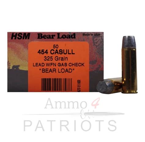 454 Casull 325gr Lead Wide Flat Nose 50rnds Box