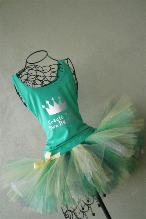 Running Tutu Disney Princess Half Inspired Custom Merida Racing Tank And Pixie Length 9 Inch