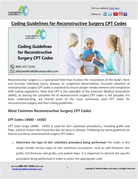 PPT Coding Guidelines For Reconstructive Surgery CPT Codes PowerPoint