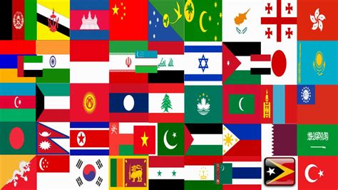 Flags Of Asian Countries I Asian Flags I All Asian Countries With Flags Youtube