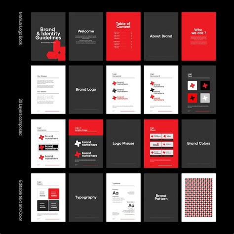 Premium Vector Logo Manual Design Template Brand Guidelines And Examples