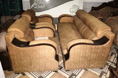 5 Seater Brown Wooden Sofa Set At Rs 40000 Set Wood Sofa Set In