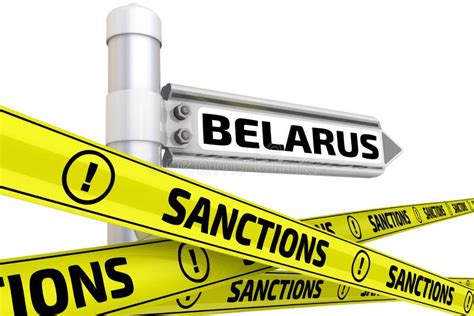 Sanctions on Belarus with Belarus Flag Stock Illustration ...