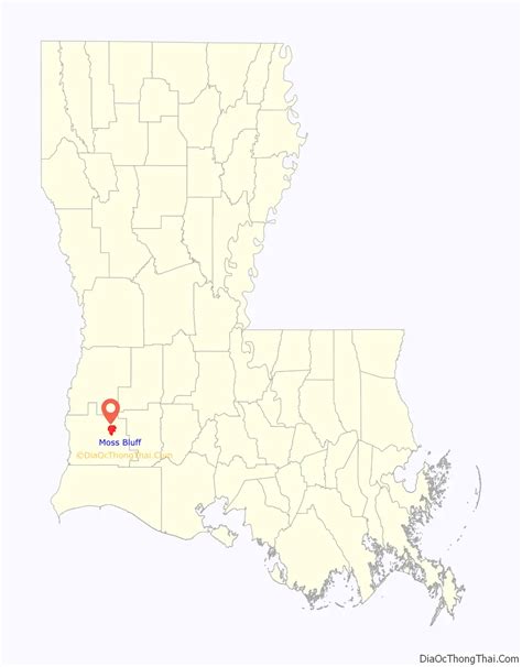 Map Of Moss Bluff Cdp