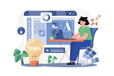 Graphic Designer Illustration concept on white 14849766 Vector Art at ... 