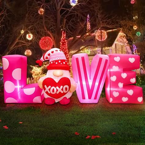 Amazon.com: JUROSAICA 6.3FT Long Valentine Day Inflatables Outdoor ...