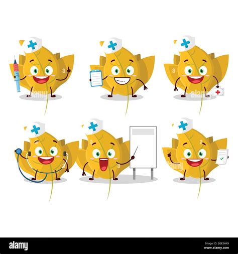 Doctor Profession Emoticon With Conkers Yellow Leafz Cartoon Character