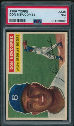 Topps Don Newcombe Psa Nm Ebay