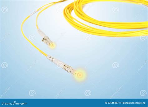 Fiber Optic Patch Cord With Lighting Effect Stock Image Image Of