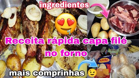 COMO FAZER CAPA FILÉ NO FORNO RODELA DE BATATA E CEBOLA FICOU UMA