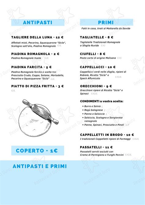 Menu Da Camping La Luna Sul Trebbio Ristorante Italia