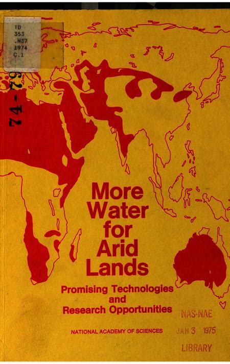 More Water For Arid Lands Promising Technologies And Research