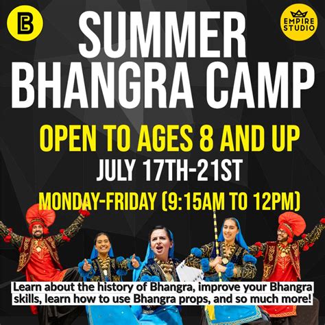 Summer Bhangra Camp Session 1 Bhangra Classes