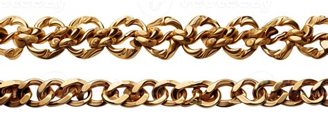 Ai Generated Golden Chain Border Seamless Luxury Chains Of Different