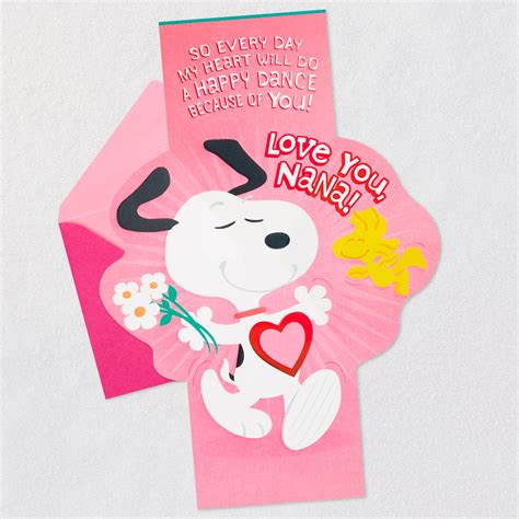 Peanuts® Snoopy Happy Dance Pop Up Mothers Day Card For Nana