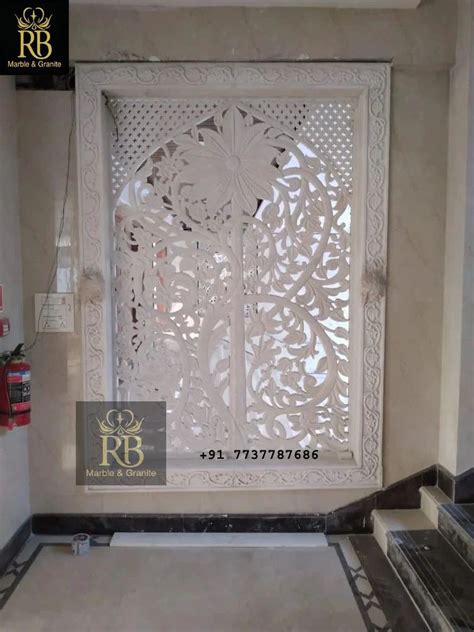 Pure White Jali Design Carving Size X Feet At Rs Square