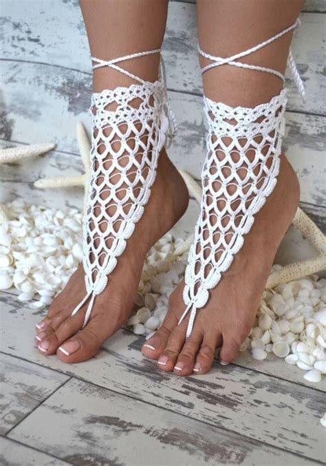 Cleopatra Barefoot Sandal Bare Foot Sandals Lace Barefoot Sandals Crochet Barefoot Sandals