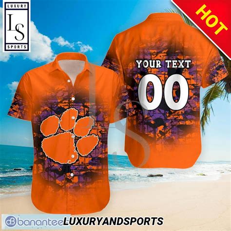 Clemson Tigers Chippewas Camouflage Personalized Hawaiian Shirt Homefavo