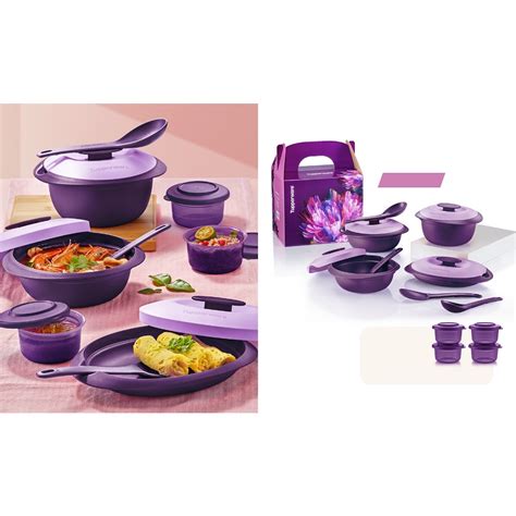 Original Tupperware Ready Stockpurple Royal Petit Serveware Set