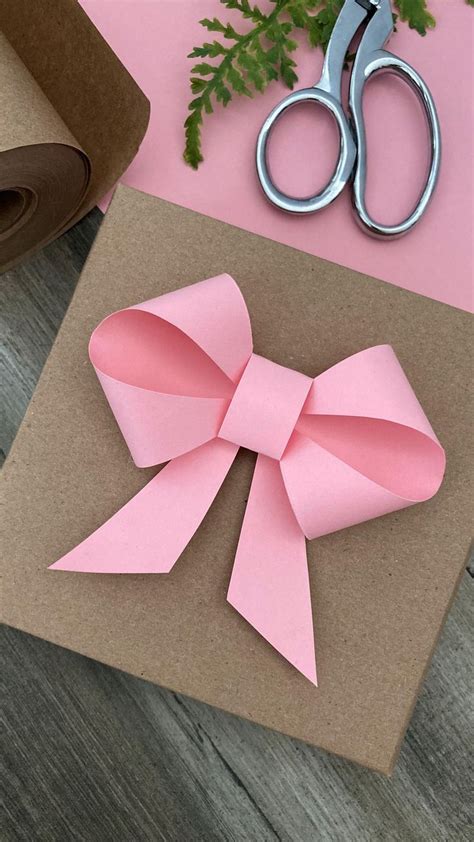 Paper Bow Gift Topper Video Diy Bow Paper Crafts Ribbon Crafts Diy