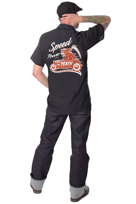 Hot Rod Reaper Retro Men S Workshirt By Hotrod Hellcat Suicide Glam