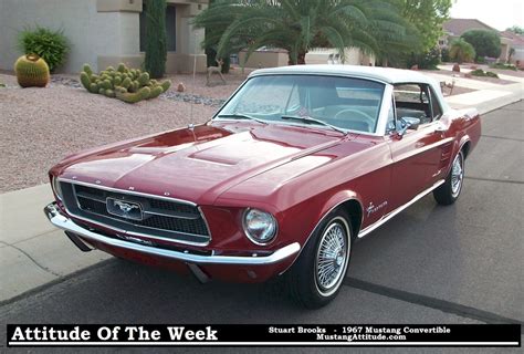 Red 1967 Ford Mustang Convertible