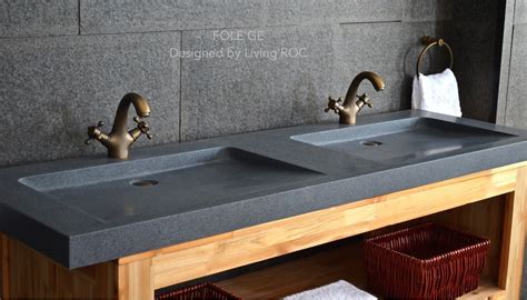 Trough Sink Bathroom Double Faucet - Artcomcrea