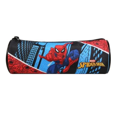 Bagtrotter Trousse Scolaire Ronde Marvel Spider Man Bleue Cdiscount