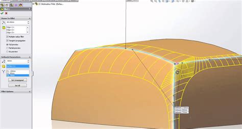 SolidWorks 2012 Hints And Tips Multiple Radius Fillet With Setback