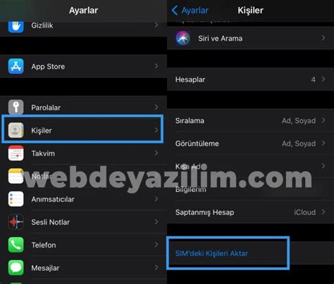 iPhone Kişileri Sime Aktarma 2023 Sim Kart