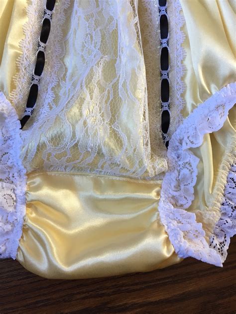 Pale Lemon Vintage Style Bikini Panties Sensually Soft Satin Etsy