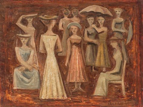 Massimo Campigli Passegiata Oil Italian Painters Art Works