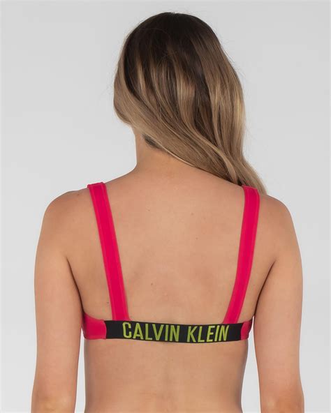 Shop Calvin Klein Intense Power Bikini Top In Azalea Fast Shipping