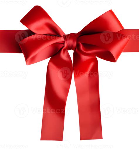 Close Up Of Red Ribbon Bow 21877501 Png