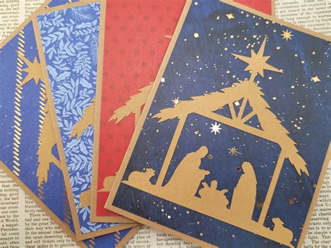 Nativity Scene Cards Set Christmas Cards Set Holiday Cards - Etsy