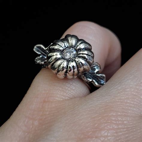 Pumpkin Ring With Cubic Zirconia