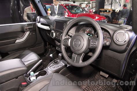 Jeep Wrangler Unlimited interior at Auto Expo 2016