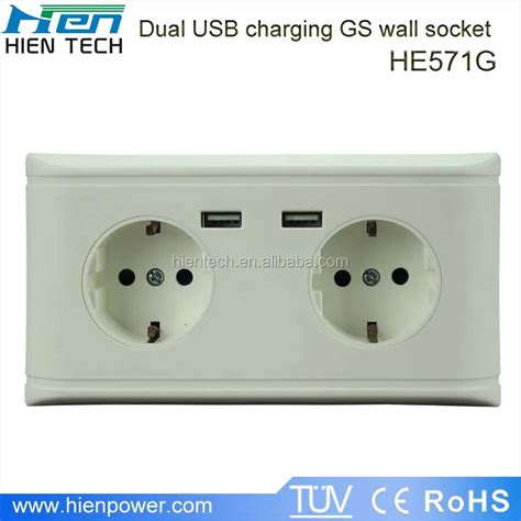 Europe USB Wall Socket EU Standard Wall Socket With USB Charging Ports